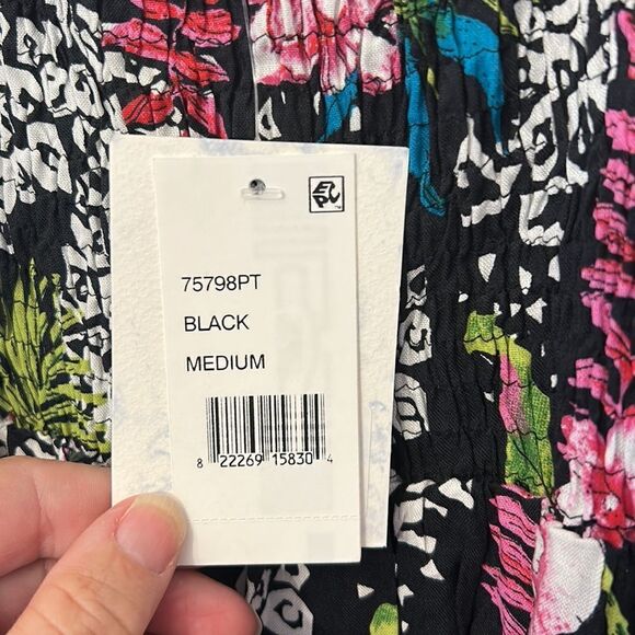 Raviya black high low floral spaghetti strap dress  Size M New - Picture 9 of 12
